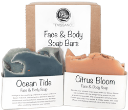 Handmade Organic and Vegan Soap Bars for Face and Body, with Premium Essential Oils of Lavender, Lemongrass, Cedarwood and Eucalyptus, 100% Natural Ingredients, Floral Scent, Set of 2 Bars