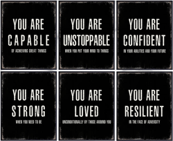 You Are Positive Affirmations Wall Art - Entrepreneur Positive Inspirational Quotes - Motivational poster - Home Office - Classroom Decorations - Success Sayings - Encouragement Gifts for Men, Women