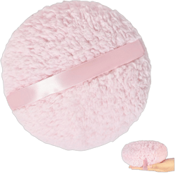 Extra Large Powder Puff, 6'' Soft Reusable Body Powder Puff Ultra Soft Washable Large Round Velour Powder Puff, Body Powder Applicator,Oversize Dust Puffs for Women(Pink)