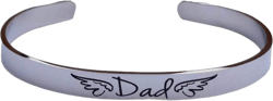 SYMPATHY gift, cuff bracelet, In memory of, remembrance gifts, angel wings, Memorial, Your wings were ready my heart was not, loss of dad