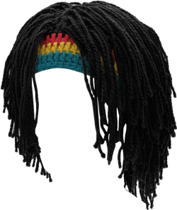 Funny Rasta Wig Beard Hats Knitted Jamaican Rasta Beanie Hat with Dreadlocks Christmas Halloween for Men Women Dreadlock Beanie Black