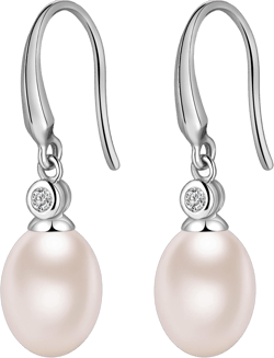 Jiamiaoi Pearl Earrings for Women 925 Sterling Silver Hook Earrings Dangle Drop Pearl Earrings Silver Drop Earrings for Women, Come with Gift Box D1-teardrop-silver hook