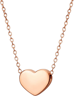 555Jewelry Womens Stainless Steel Love Cute Heart Shape Dainty Pendant Necklace Pink Rose Gold - v2 18.0 Inches
