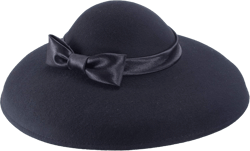 Lawliet Womens Vintage Black Wool Felt Floppy Wide Brim Dress Church Bridal Hat A508