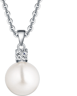 JO WISDOM 925 Sterling Silver Freshwater Cultured Pearl Pendant Necklace Jewelry for Women