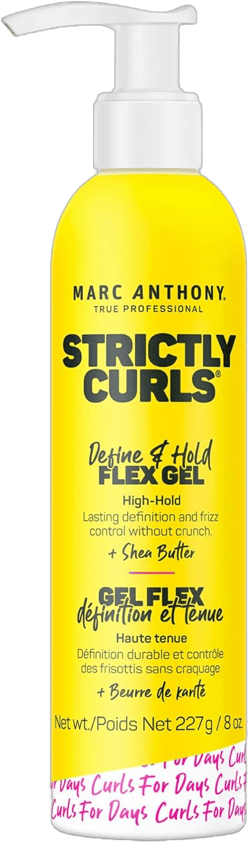 Marc Anthony Define & Hold Flex Hair Styling Gel, Strictly Curls - Medium to Coarse Curls - High Hold, Long-Lasting Frizz Control & Added Shine with Shea Butter - Anti-Frizz Hair Products for Women