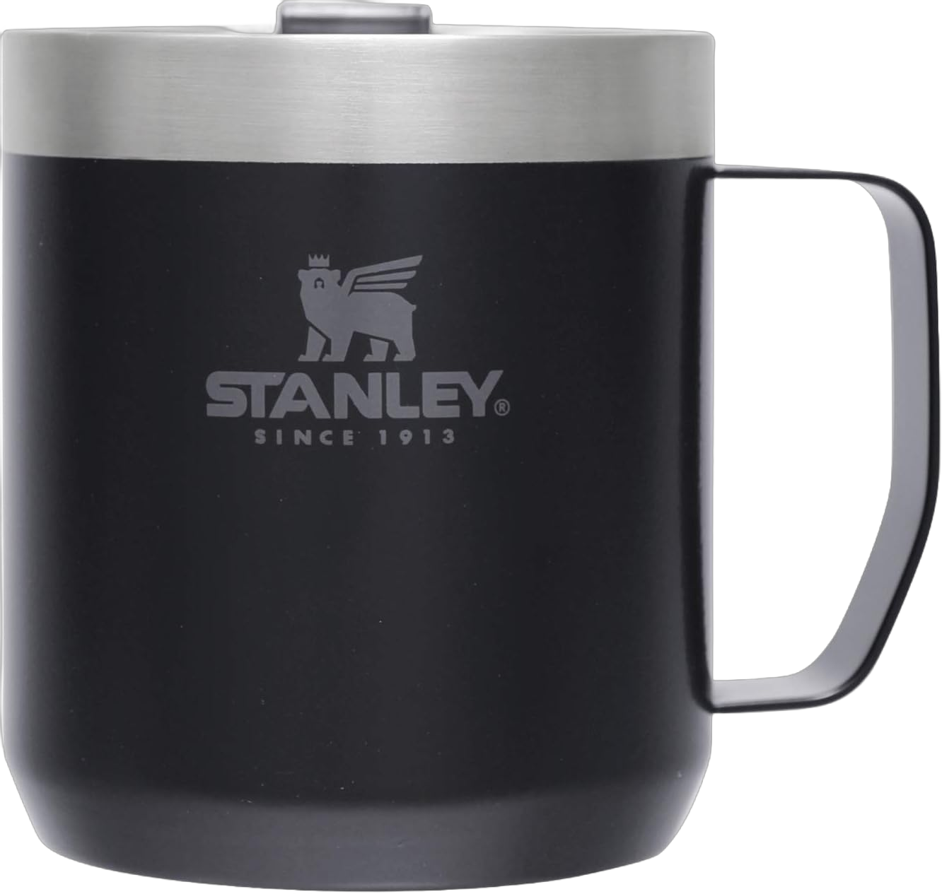 Stanley Classic Vacuum Mug, 1.8 fl oz (0.35 L), Hot and Cold Retention, Camping Mug, Cover Included, Dishwasher Safe, Telework Warranty Matte Black 1) Each item