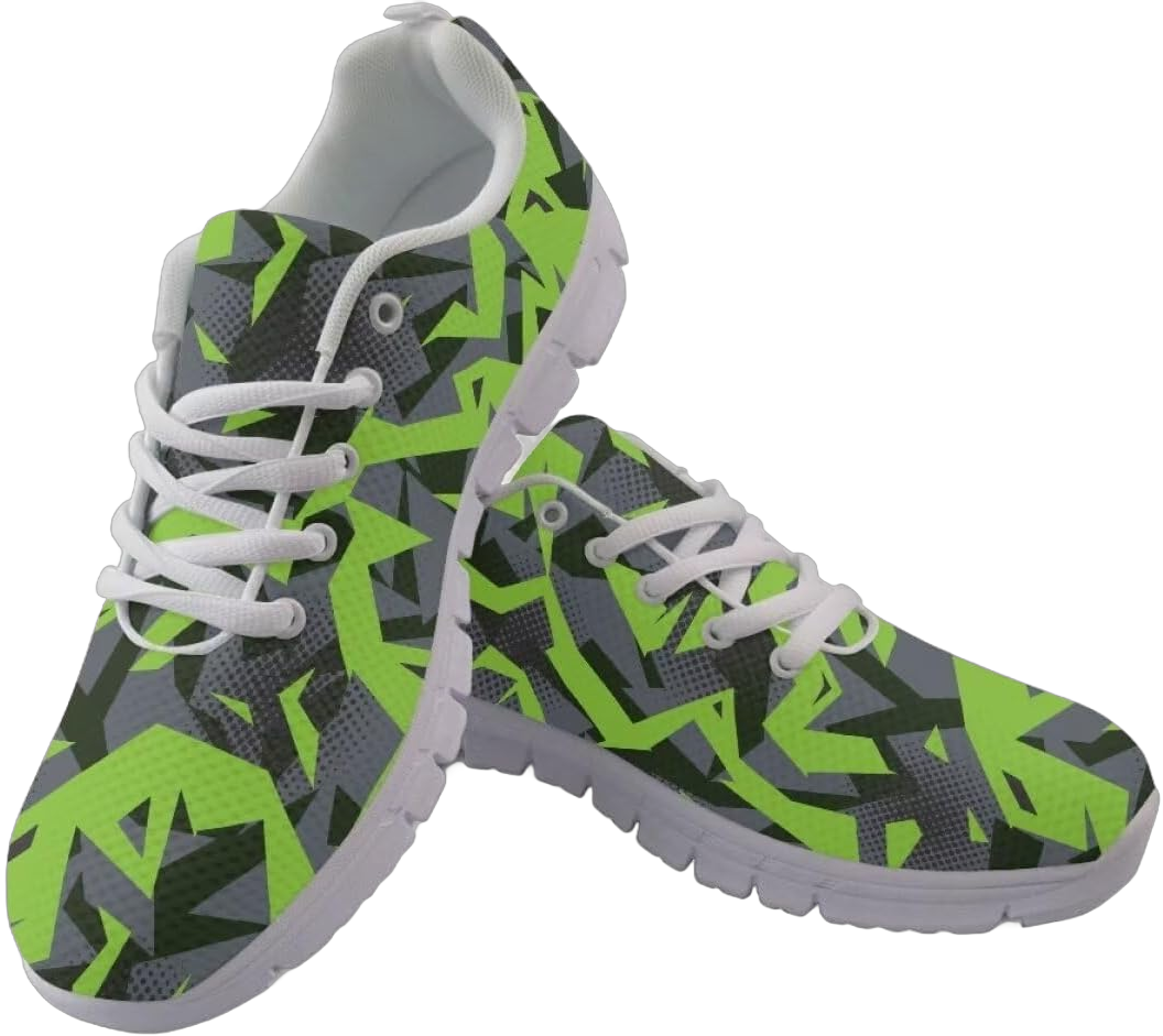 AmzPrint Womens Mens Walking Shoe Cute Animal Print White Sole Hiking Shoes for Women Men Fahsion Casual Sneakers Size 5.5-13.5 Men Shoes 8 Abstract Graphic