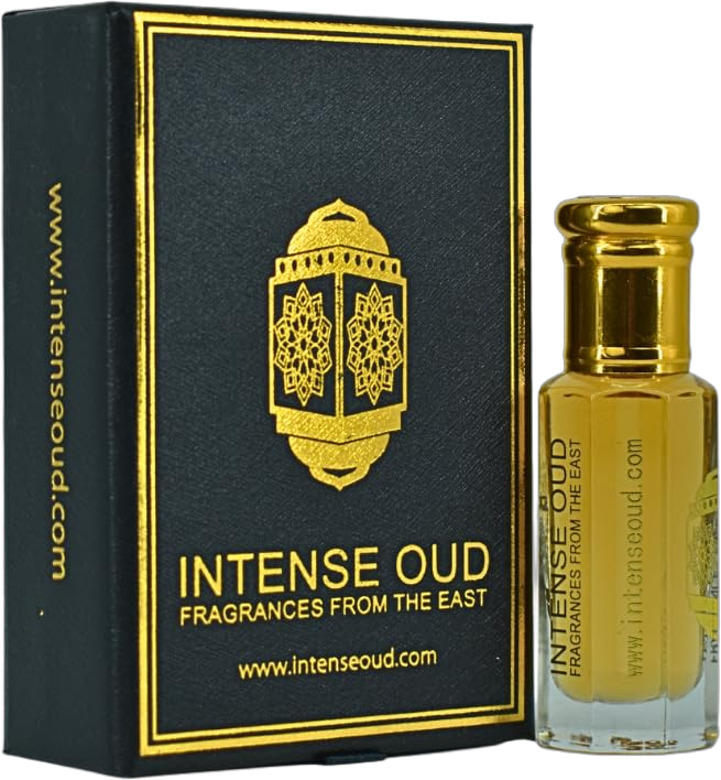 INTENSE OUD Attar Full Arabian Perfume Oil for Men & Women, Long Lasting Alcohol-Free Concentrated Fragrance, 12ml (0.40 oz) in Black Gift Box, Aldehydes & Jasmine Notes