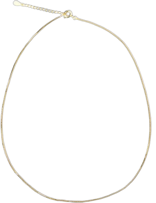 Silver Gold Rose Gold Chain Necklace for Women Thin Necklace Chains for Women 15 Inches Necklace Box Chain
