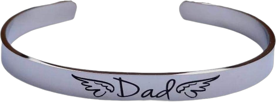 SYMPATHY gift, cuff bracelet, In memory of, remembrance gifts, angel wings, Memorial, Your wings were ready my heart was not, loss of dad