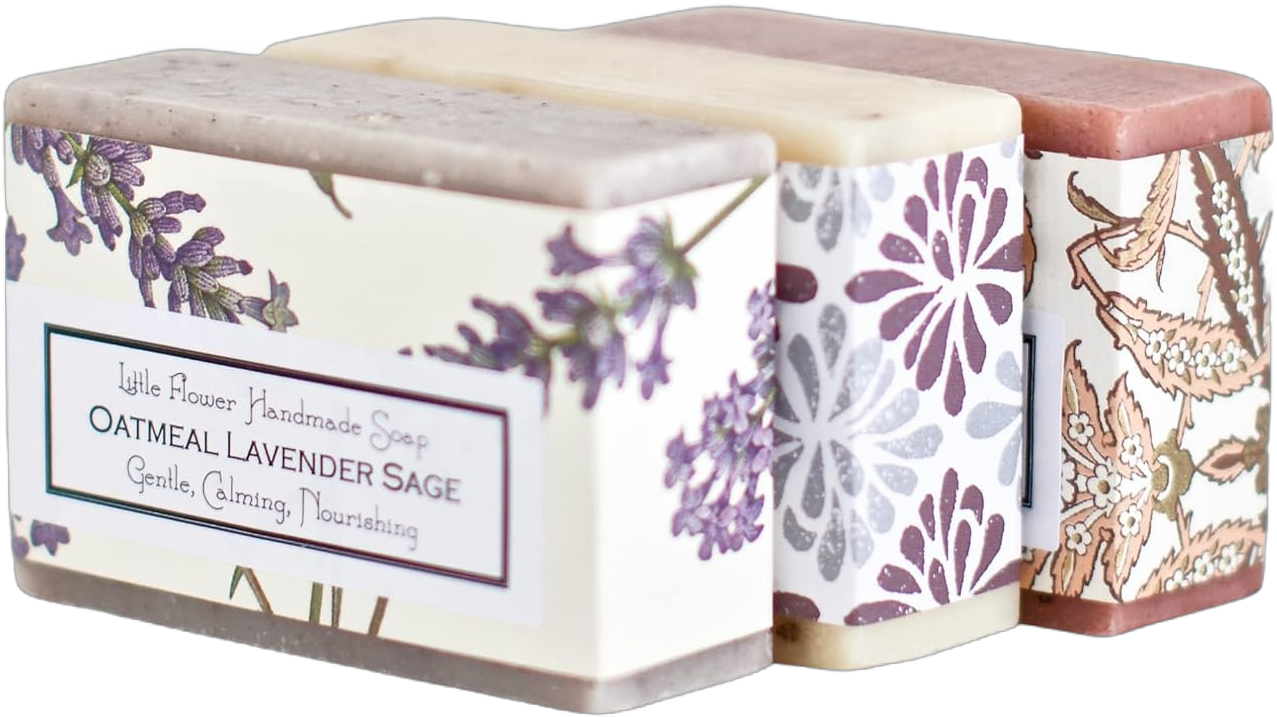 Bar Soap Gift Set of 3 Handmade Natural Essential Oil Soap Set - Christmas Gifts and Stocking Stuffers for Women