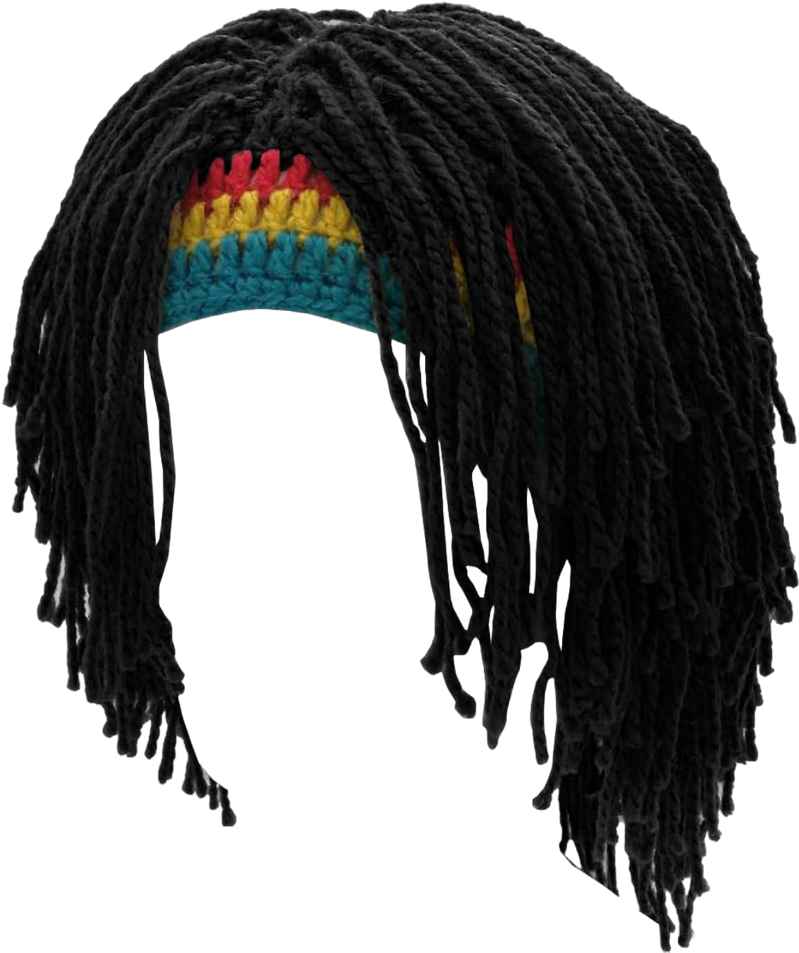 Funny Rasta Wig Beard Hats Knitted Jamaican Rasta Beanie Hat with Dreadlocks Christmas Halloween for Men Women Dreadlock Beanie Black