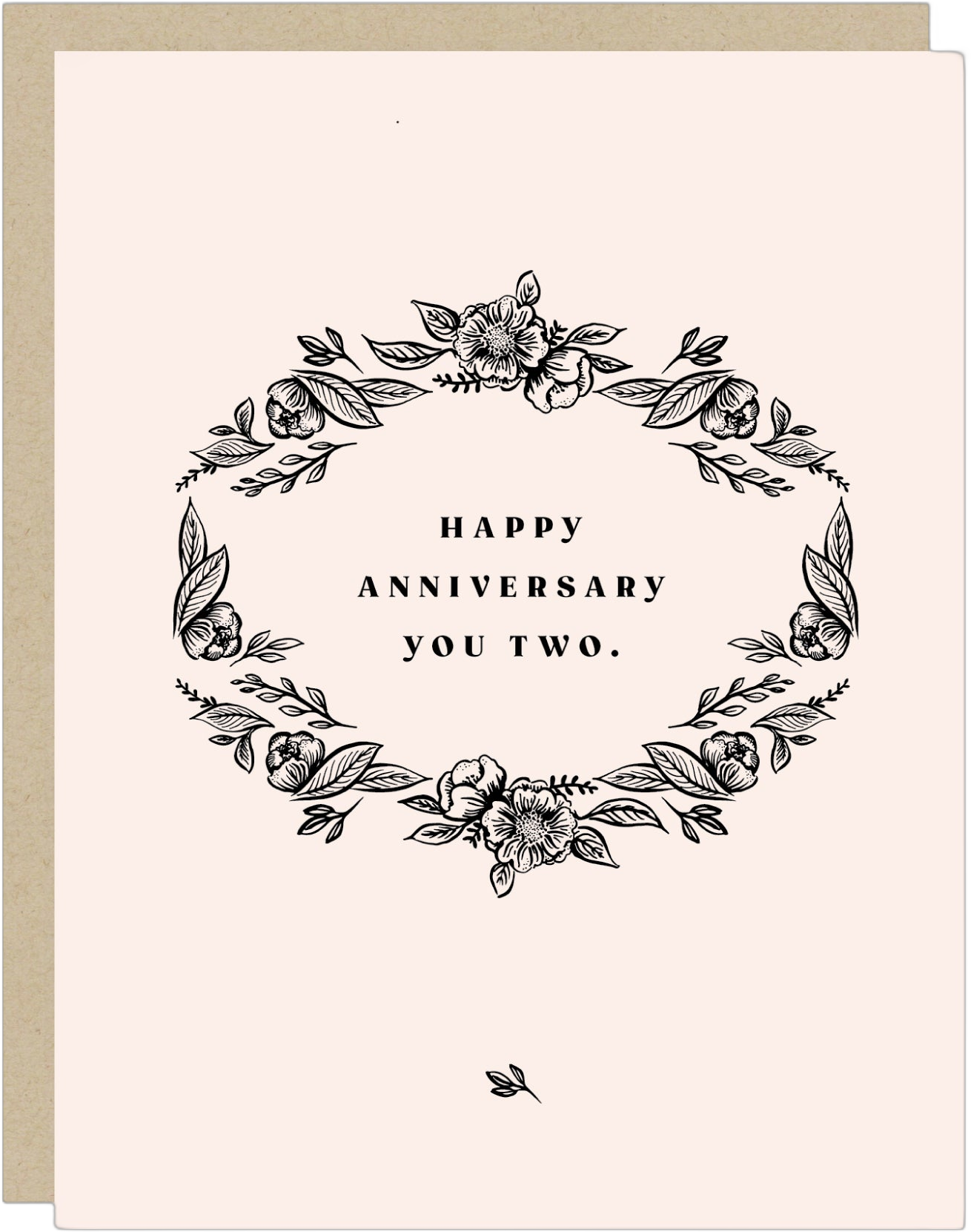 vintage floral anniversary card