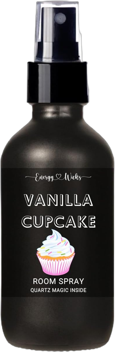 Vanilla Cupcake Room Spray | Quartz Crystals Inside | Air Freshener | Car Air Freshener | Bathroom Spray (2 oz)