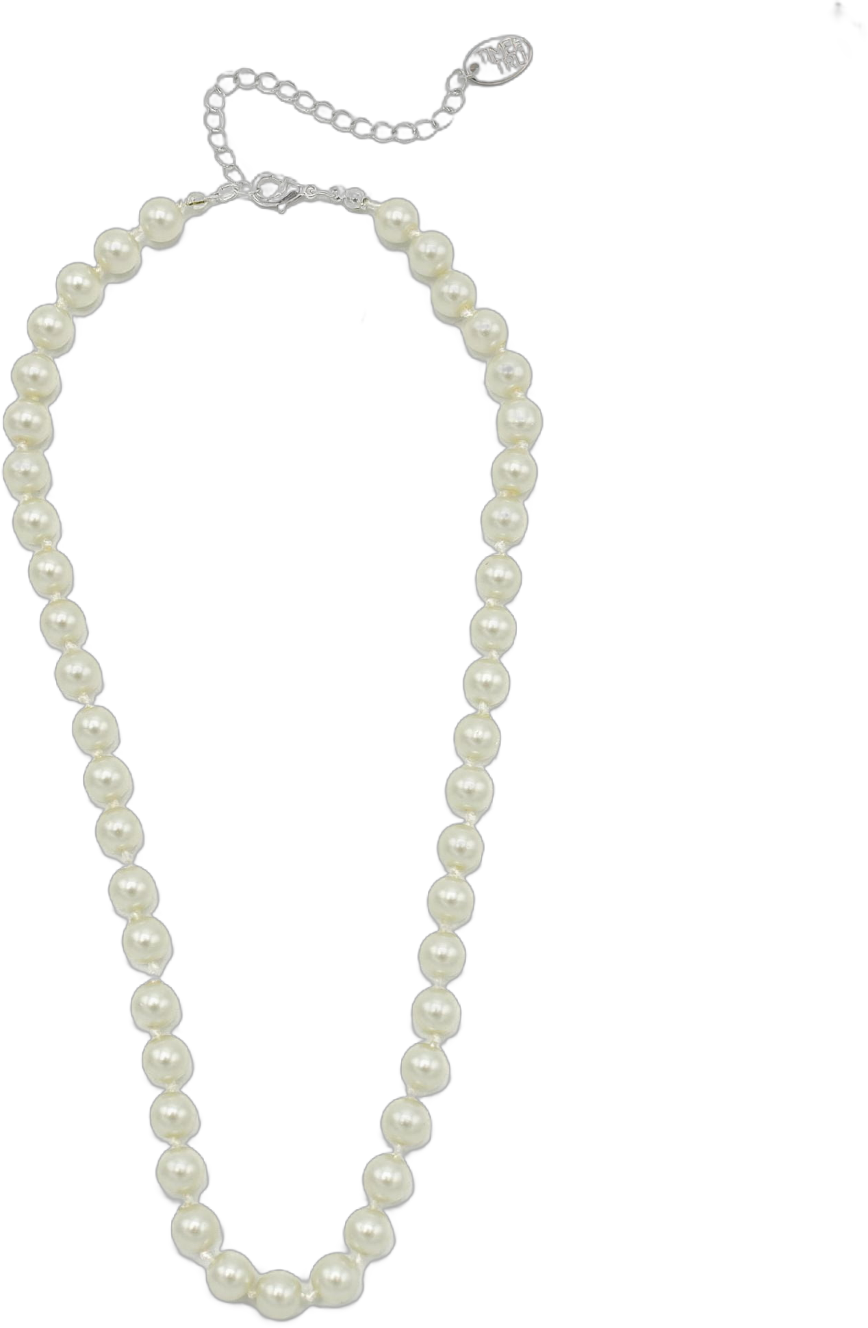 Time & Tru Time and Tru Women's 8MM Faux Pearl Necklace 17.5" with Extender