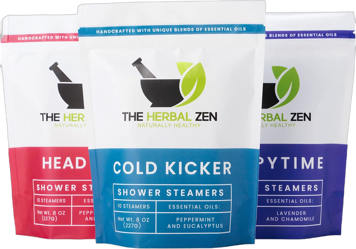 Bulk Shower Steamers with Essential Oils Combo Set by The Herbal Zen (3 Packs of 10 tablets, Value Set), Bulk Shower Bombs, Relaxation Gift for Women and Men, Birthday Gifts, Stocking Stuffer Best Sellers Bundle