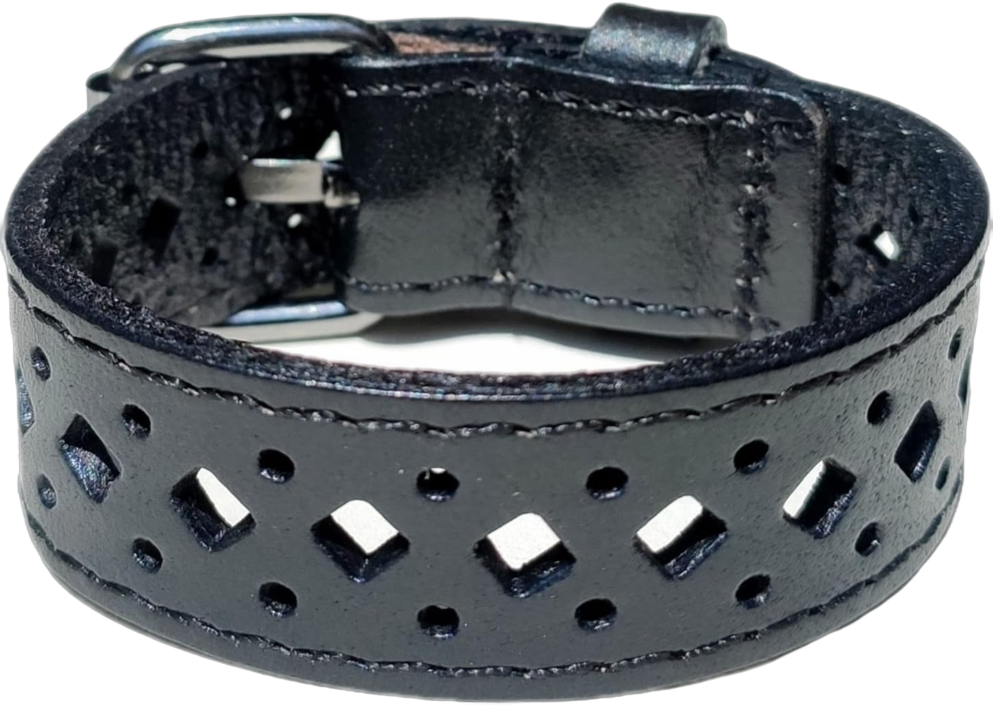 Genuine Leather Bracelet for Women/Men Wide Adjustable Bracelet Retro Hollow Cuff for Best Friends Jewelry Gifts for Him/Her