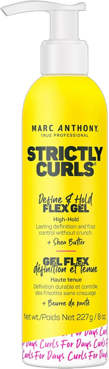 Marc Anthony Define & Hold Flex Hair Styling Gel, Strictly Curls - Medium to Coarse Curls - High Hold, Long-Lasting Frizz Control & Added Shine with Shea Butter - Anti-Frizz Hair Products for Women